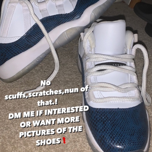 Jordan blue snakeskin 11’s